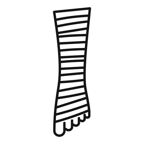 Foot Bandage Icon Outline Vector Accident Injury Vector Art