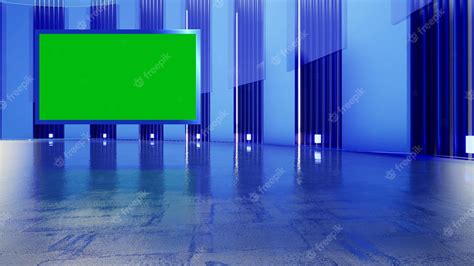 Premium Photo 3d Virtual Tv Studio News Backdrop For Tv Shows Tv On