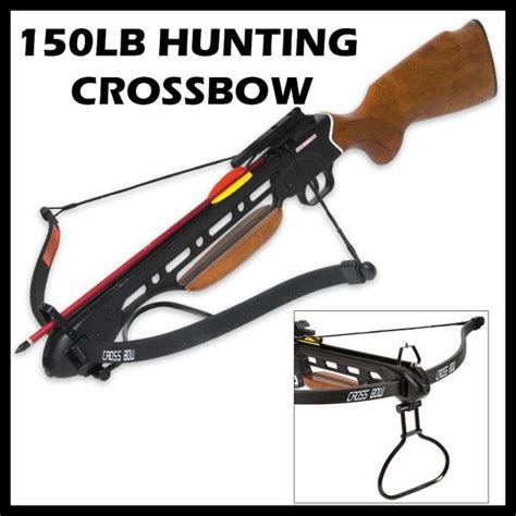 150lb Archery Hunting 210 Fps Wood Bow Gun Crossbow W Arrows Bolts New