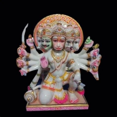 Panchmukhi Sitting Hanuman Marble Statue For Worship At Rs 30000 In