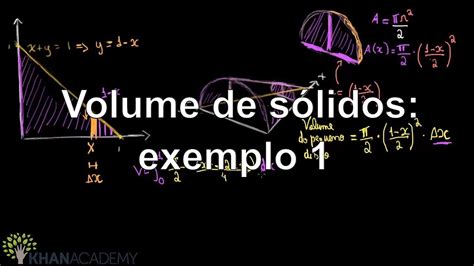 Volume de sólidos exemplo 1 Matematica Khan Academy YouTube