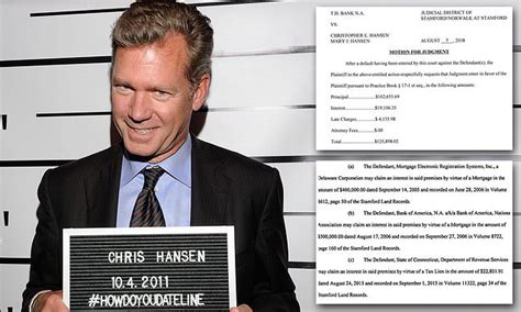 Chris Hansen Owes 250 000 In Taxes 60 000 To American Express And