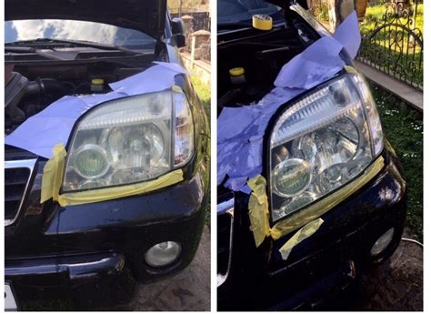 Полировка фар+наждачка 2000-2500+паста результат — Nissan X-Trail I ...