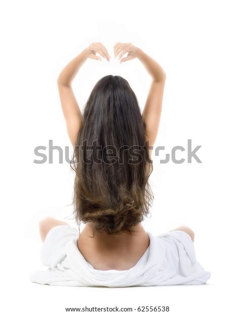 Nude Woman Long Hair Sitting On Stock Photo 62556538 Shutterstock