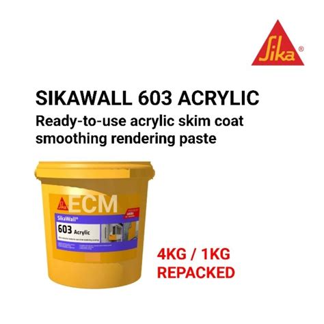 SIKAWALL 603 1KG REPACKED Acrylic Ready To Use Acrylic Skim Coat