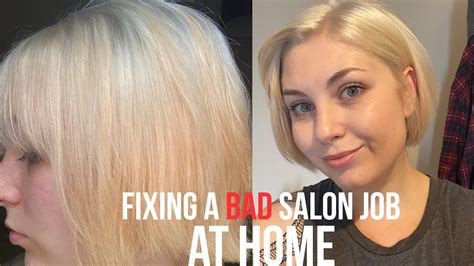 Fixing A Bad Salon Hair Dye Job How To Fix Patchy Yellow Bleached Hair And Best Cheap Toner