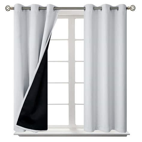 Bgment Thermal Insulated Blackout Curtains For Bedroom With Black