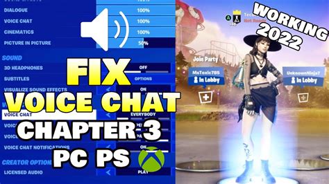 How To Fix GAME VOICE CHAT Not Working On XBOX PS4 PC Fortnite Season