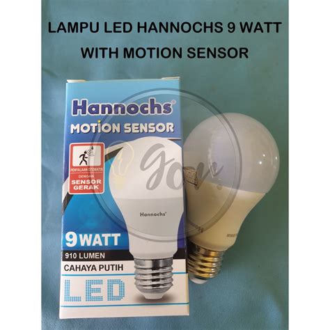 Jual Lampu LED Hannochs Motion Sensor 9 Watt Shopee Indonesia