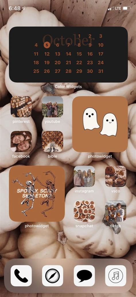 Aesthetic Fall Ios Home Screen Ideas White Pumpkin Home Screen I Take