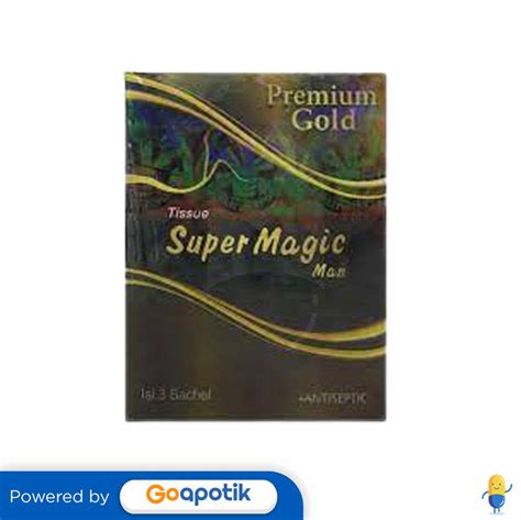 Super Magic Man Tissue Premium Gold Box Pieces Kegunaan Efek