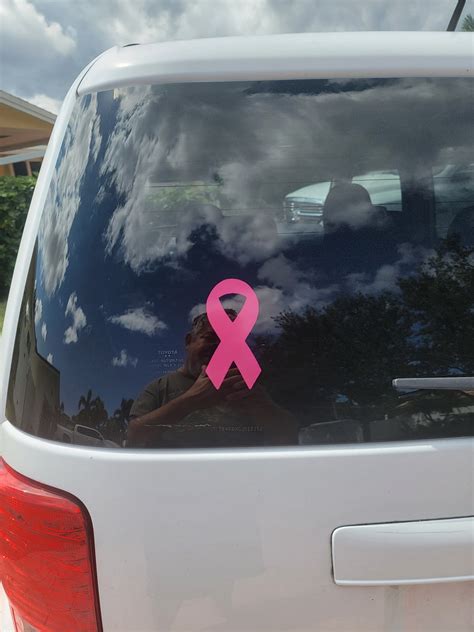 Pink Ribbon Vinyl Decal Breast Cancer Awareness Etsy