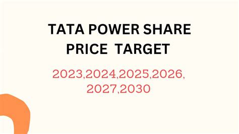 Tata Power Share Price Target 2024 2025 2026 2027 2028 To 2030 Upmspresult