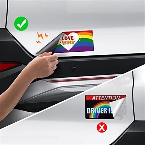 Pcs Funny Gay Lgbt Prank Bumper Stickers Magnetic Bumper Decals Funny