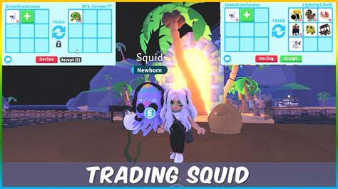 WHAT PEOPLE TRADE FOR RGB SQUID Trading Squid In Adopt Me YouTube