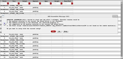 Explicit Parameter Sweeping Netlistingsimulation Always Pending