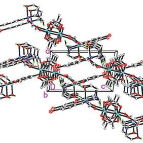 Molecular Packing Structure Of Complex Linked By Hydrogen Bonds