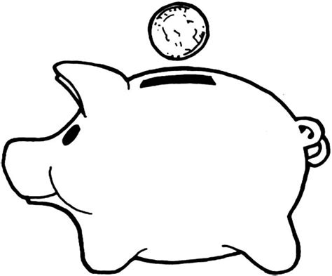 Piggy Bank Clipart Black And White | Free download on ClipArtMag