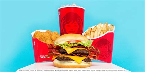 Wendys Jr Bacon Cheeseburger