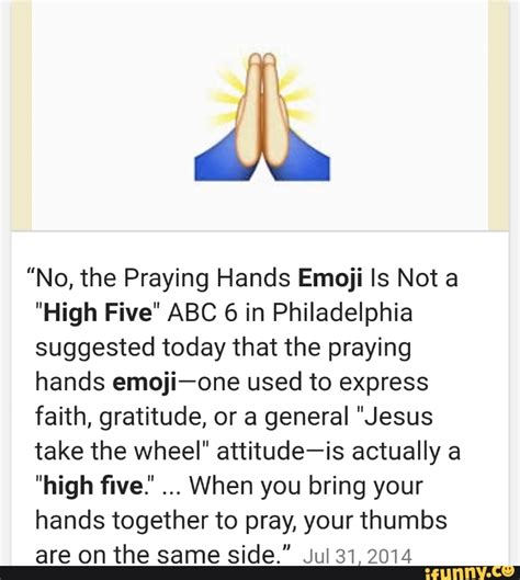 Praying Hands Or High Five Emoji