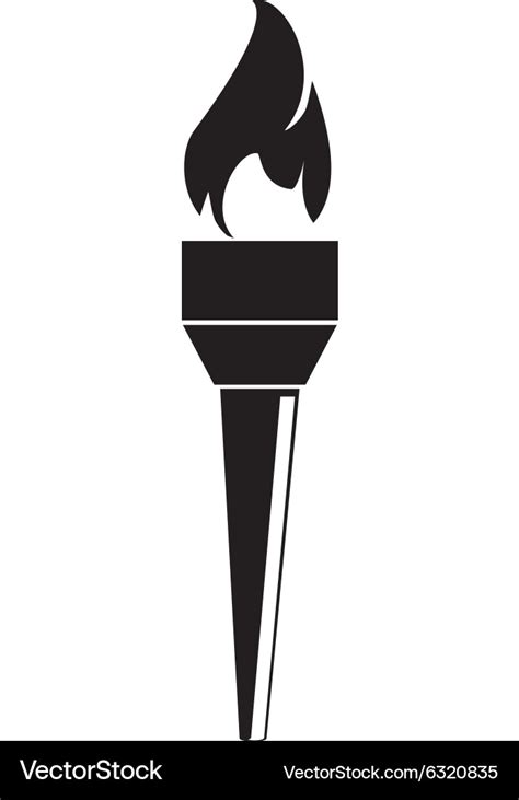 Fire Torch Royalty Free Vector Image Vectorstock