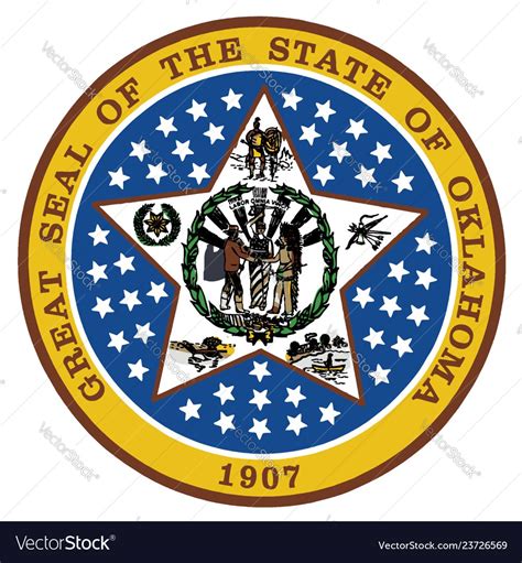 Oklahoma state seal Royalty Free Vector Image - VectorStock