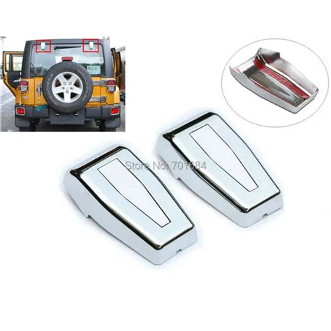 Chrome Hardtop Liftgate Rear Window Hinges Covers For Jeep Wrangler Jk 07 08 09 10 11 12 13 14