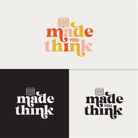 Playful Colorful Logo Design For Made You Think By Alexmorisseau