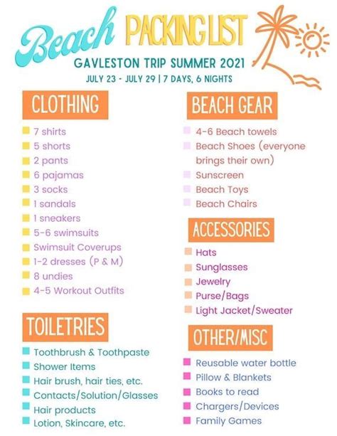 Pin By Kim Dow On Tovas Random Stuff In 2024 Beach Trip Packing List Beach Trip Packing