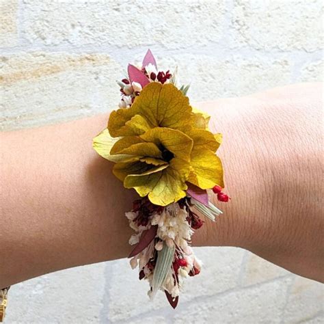 Bracelet De Mari E Artisanal En Fleurs S Ch Es Stabilis Es Safran