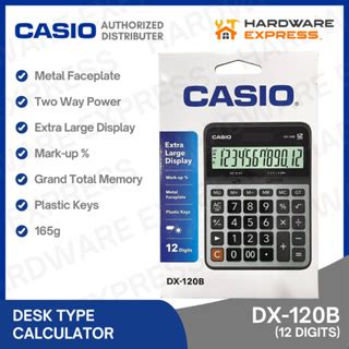 Casio Dx B Dx B Extra Large Display Desk Type Calculator