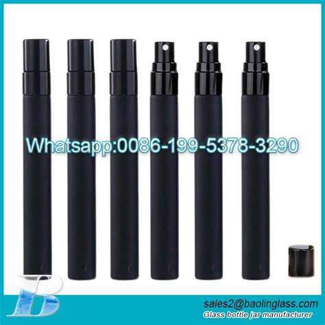 Ml Matte Black Tube Perfume Bottle With Screw Cap