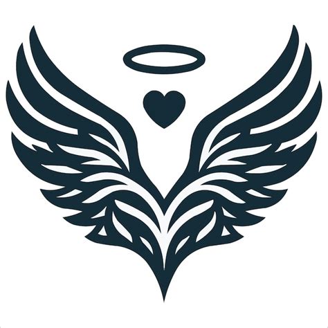 Ilustração vetorial do ícone do logotipo de asas de anjo isolada em