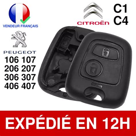 Coque Cl Vierge Compatible Peugeot Boutons