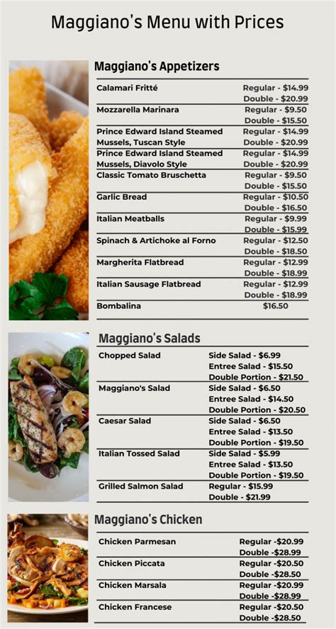 Maggiano's Menu - Updated Prices 2023