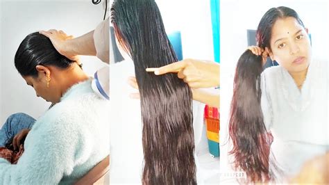 Heavy Hair Oiling And Hair Therepy । Indian Women Hair Oiling । Hairoiling By Men Youtube