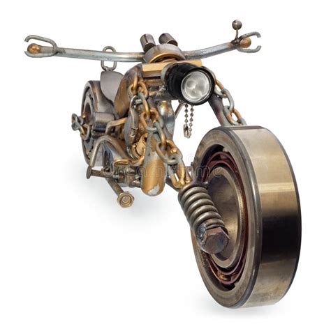 Handmade Motorcycle, Chopper, Cruiser Composed of Metal Parts, B Stock ...