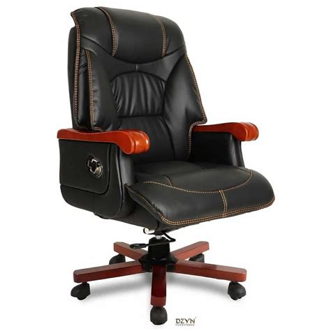 Leather High Back Executive Revolving Office Chairs For Office Study