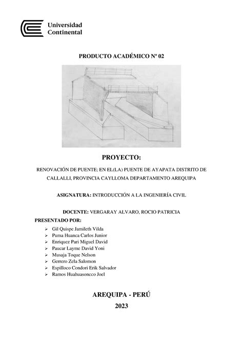 Grupo A Producto Academico N 02 PRODUCTO ACADÉMICO Nº 02 PROYECTO