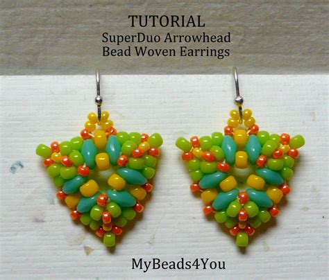 Mybeads You Superduo Arrowhead Bead Woven Earrings