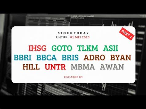 Analisa Saham Investzone 02 Mei 2023 GOTO TLKM ASII BBRI BBCA BRIS