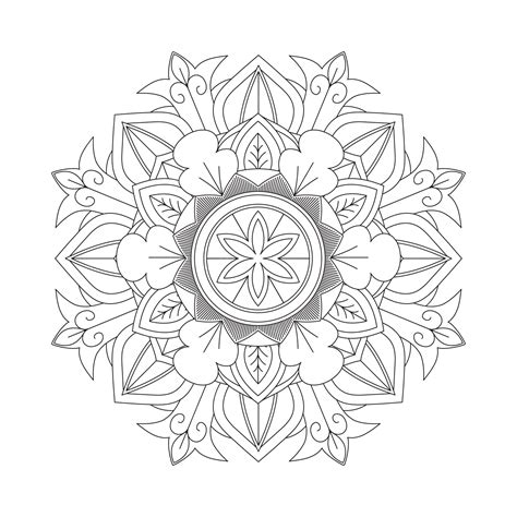 Premium Vector Flowers Mandala Coloring Pattern Design