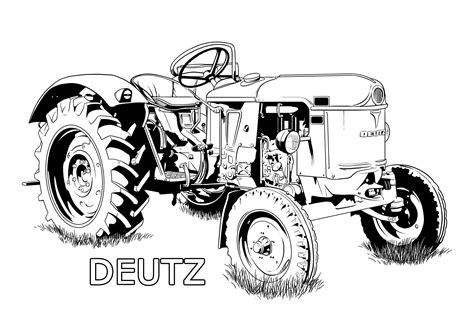 Ausmalbilder Traktor Deutz