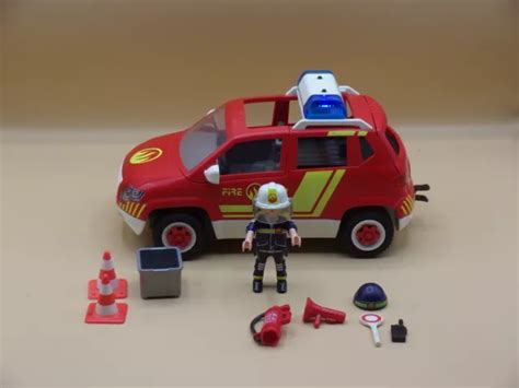 Playmobil V Hicule D Intervention Pompiers Gyrophare Sonore Et