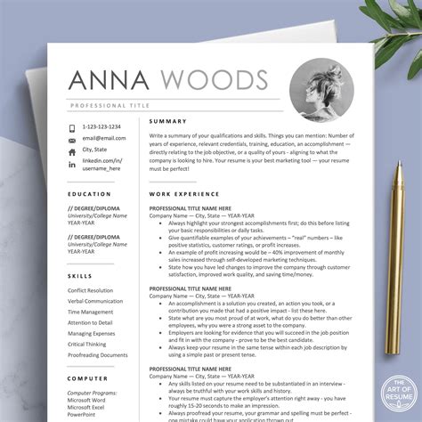 professional resume bundle photo picture insert  resumes