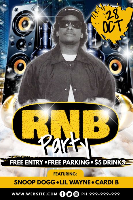 Rnb Party Poster Template Postermywall