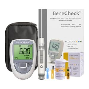 Hnxxyisite Multifunction Home Total Cholesterol Meter Kit Monitor And