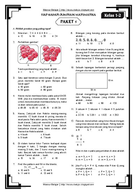 Pdf Siap Hadapi Olimpiade Matematika Kelas 1 2 Paket 5 2