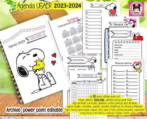 Kit Imprimible Agenda Docente Usaer 2023 2024 Modelo 1 En Venta En