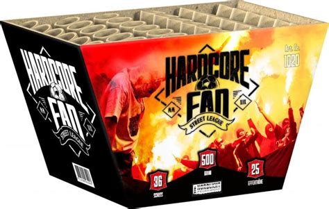 Nordlicht Hardcore Fan blau 36 Schuss Feuerwerkbatterie Stahlkäfig